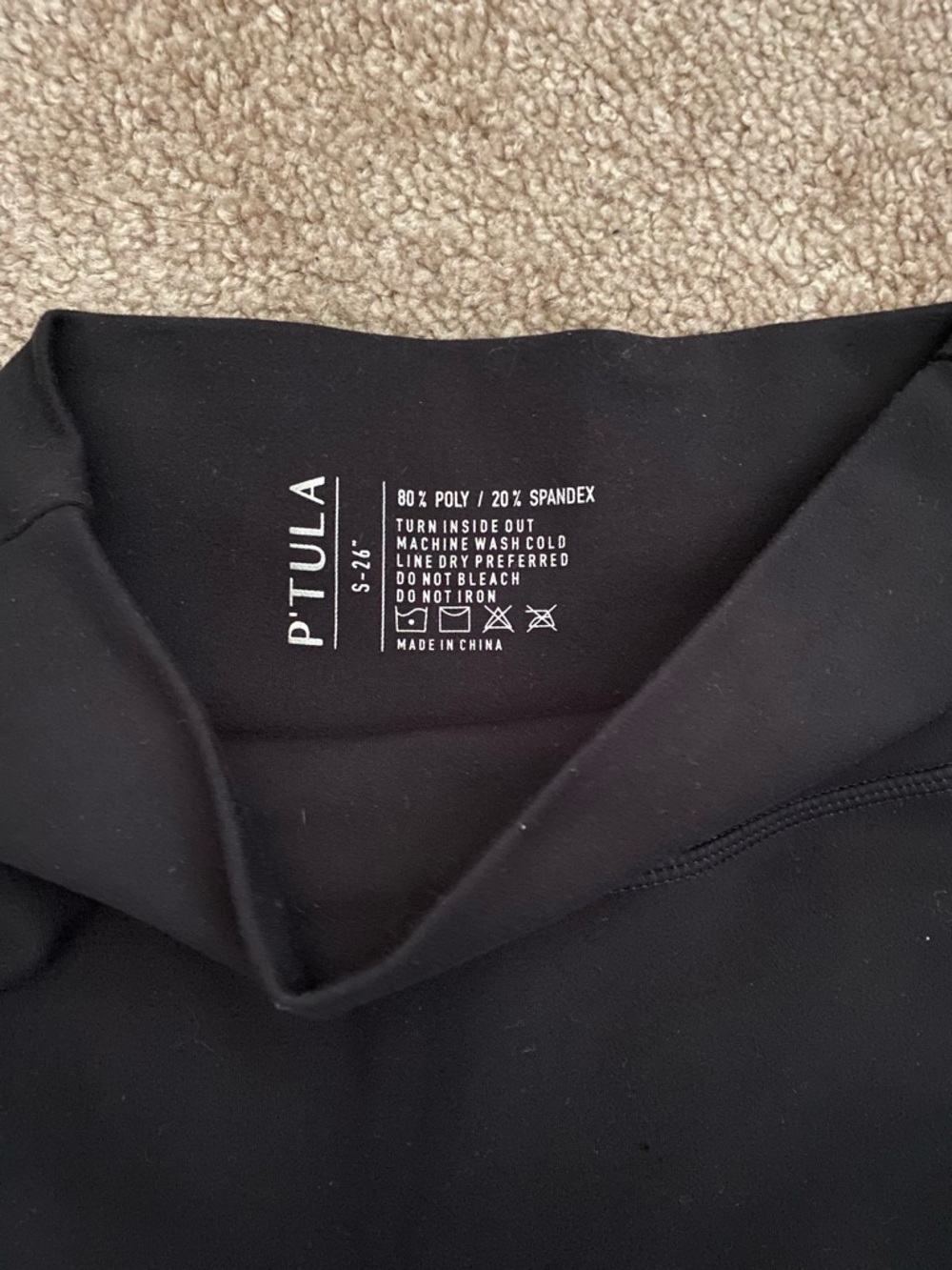 P’tula PURELUXE Leggings — 26”, Small, Black - Picture 3 of 6